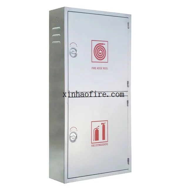 Gabinete contra incendios de acero inoxidable con puerta doble